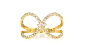 25 ct. t.w. Diamond Double-Loop Ring in 14kt Yellow Gold