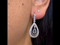 Aquamarine, Diamond, Platinum Earrings 10234-2237