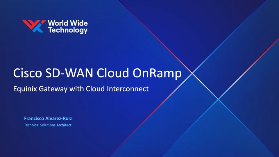 Cisco SD-WAN Cloud OnRamp — Equinix