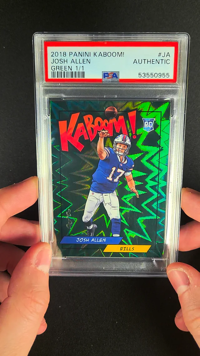 2020 Kaboom Green Jalen Hurts 1/1 Rookie Card