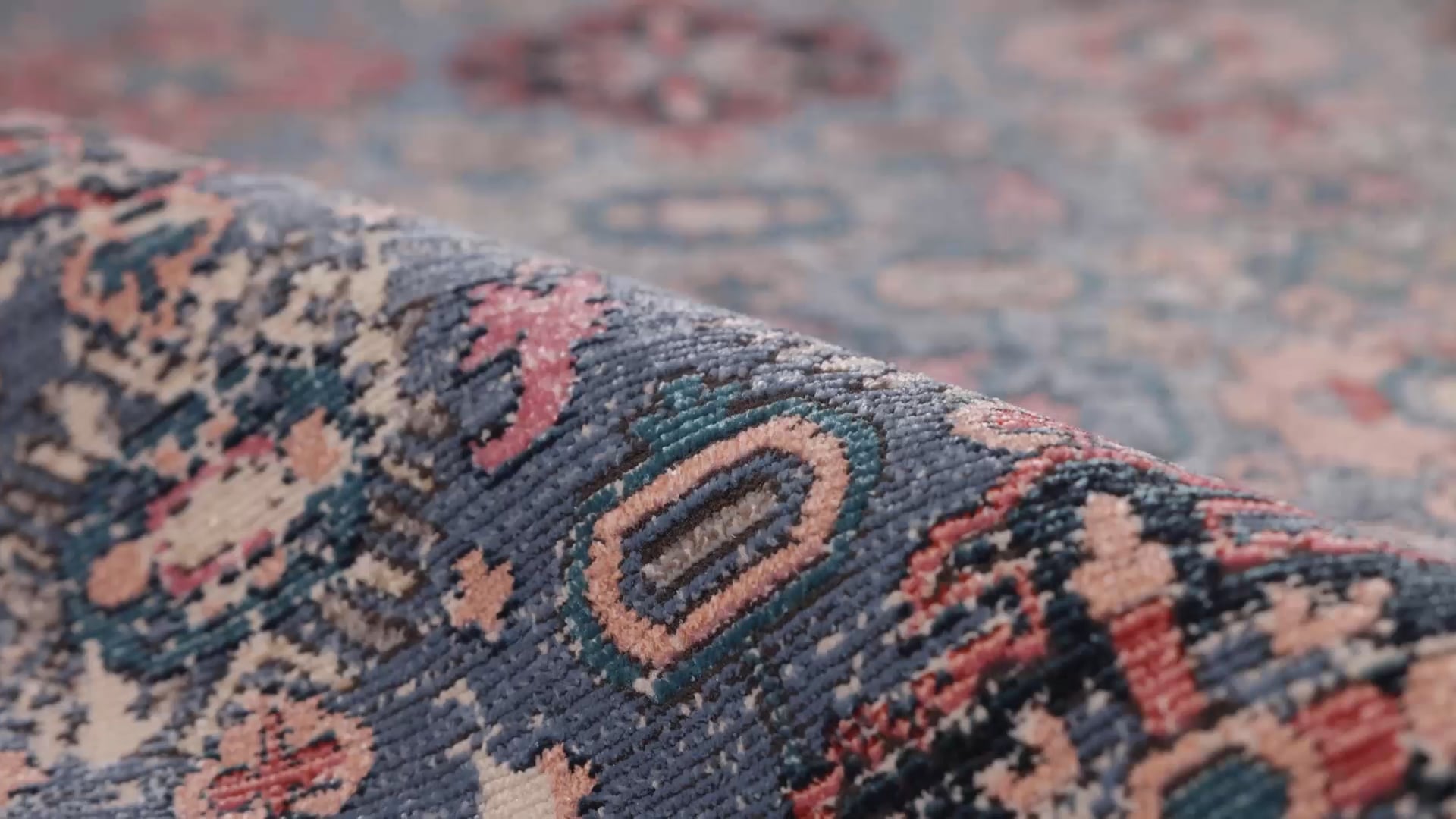 Vibe by Jaipur Living Farella Indoor/Outdoor Oriental Blue/Pink Area ...