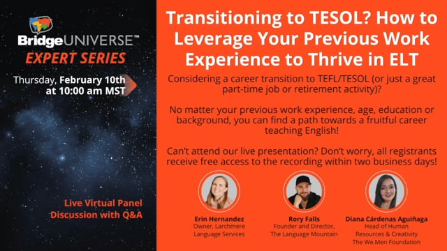 Transitioning to TESOL? How to Leverage Your Previous Work Experience to Thrive in ELT