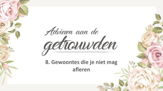 8. Gewoontes die je niet mag afleren