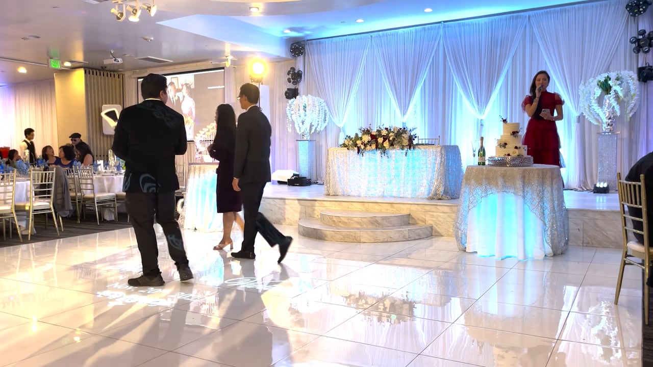 Khanh Duong hosting a Vietnamese wedding