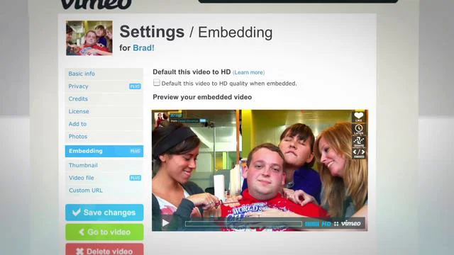 Bill's Vimeo Stuff - Embed Setting on Vimeo