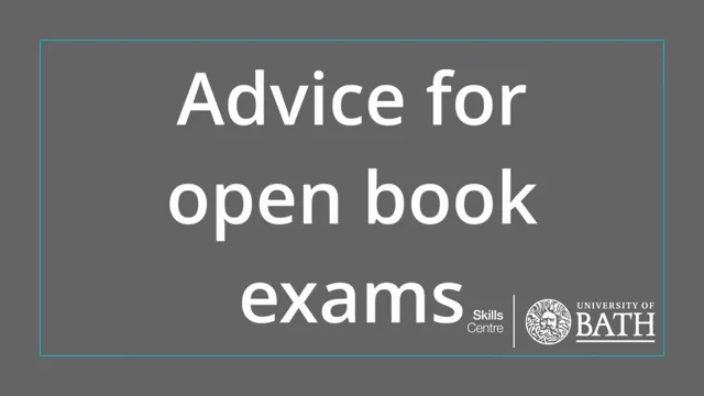 Tips for Success on Open-Book Exams