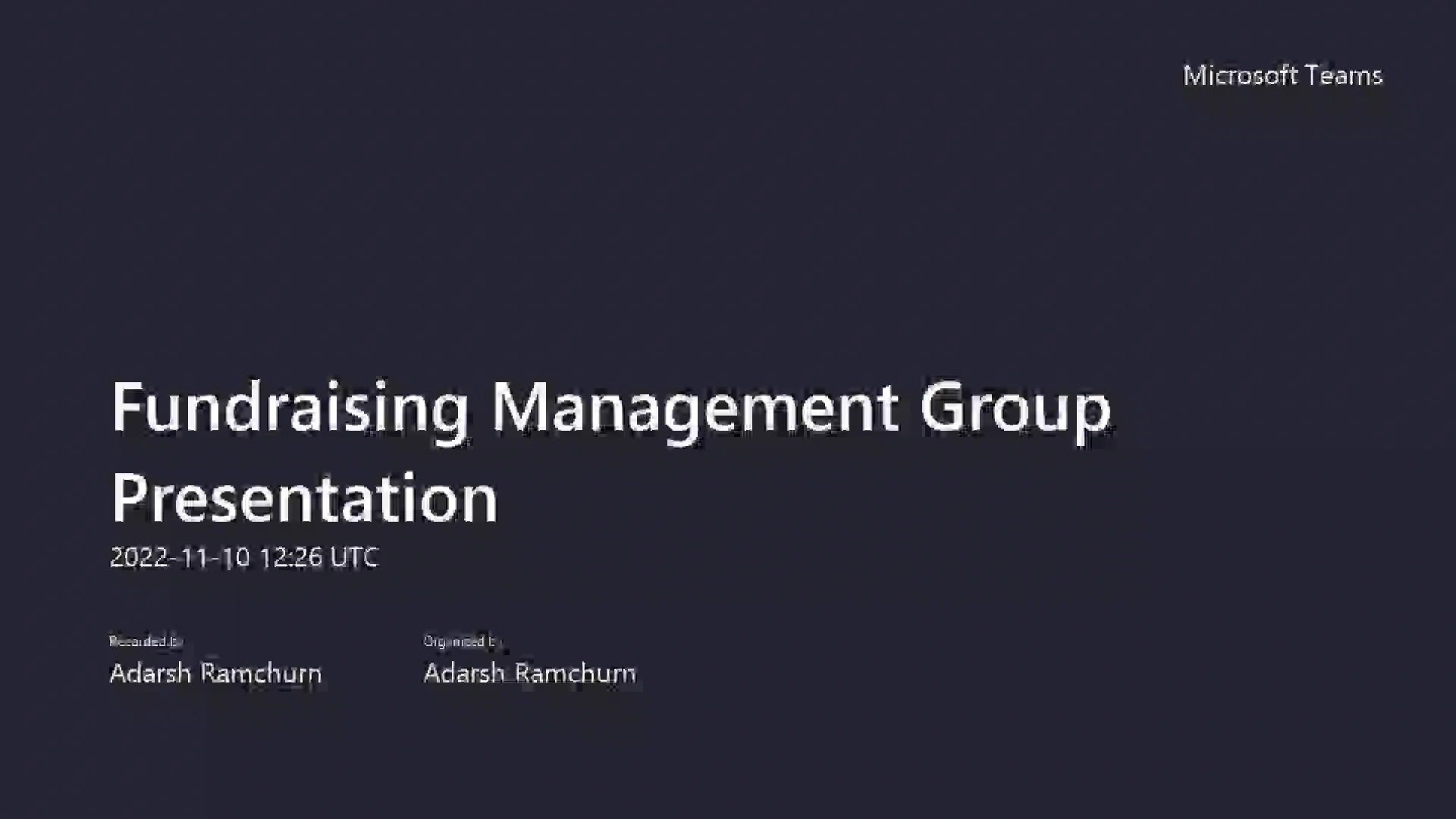 Fundraising Management Group B Presentation on Vimeo
