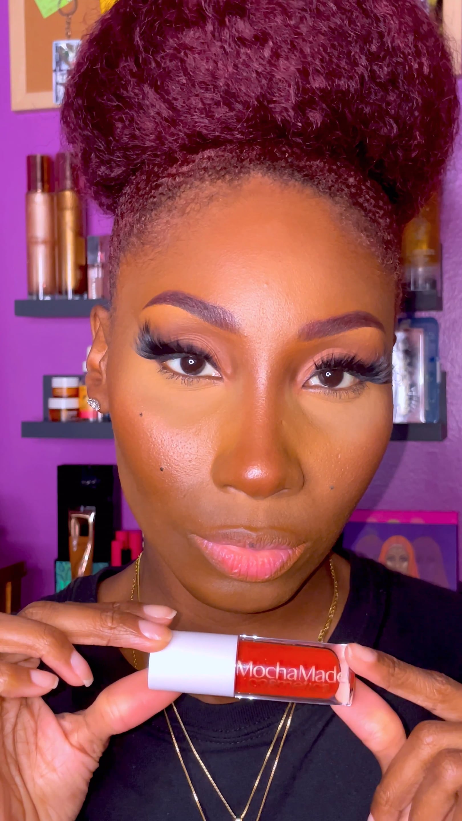 red lip glossred lips dark skinred lip gloss black girldrugstore red