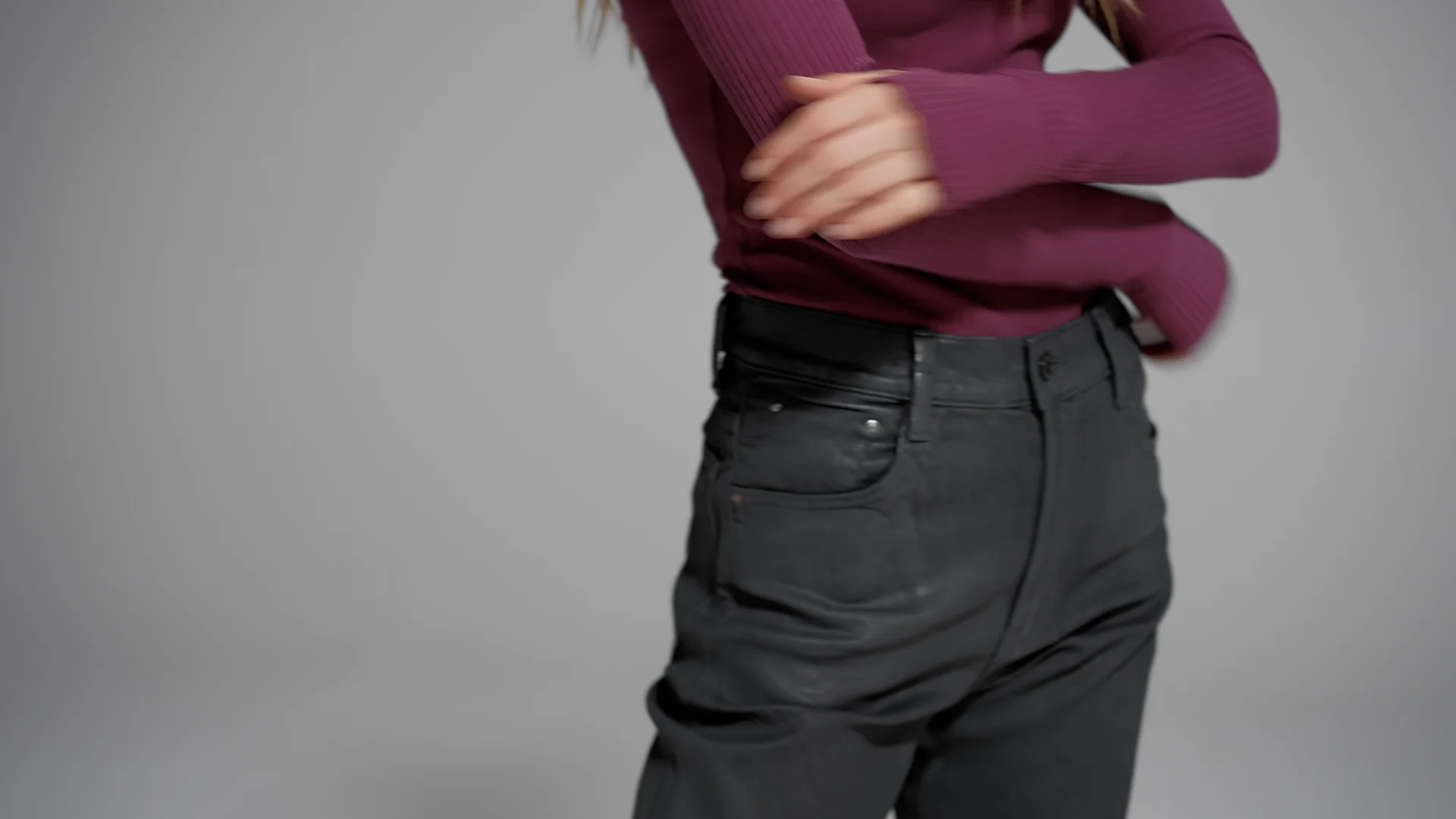 Pantalon G-Star Midnight Slim Droit Noir Femme W31 L32 (occasion)