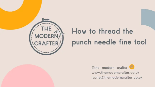 How to thread the Lavor punch needle embroidery tool on Vimeo