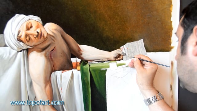 David | The Death of Marat | Painting Reproduction Video | TOPofART