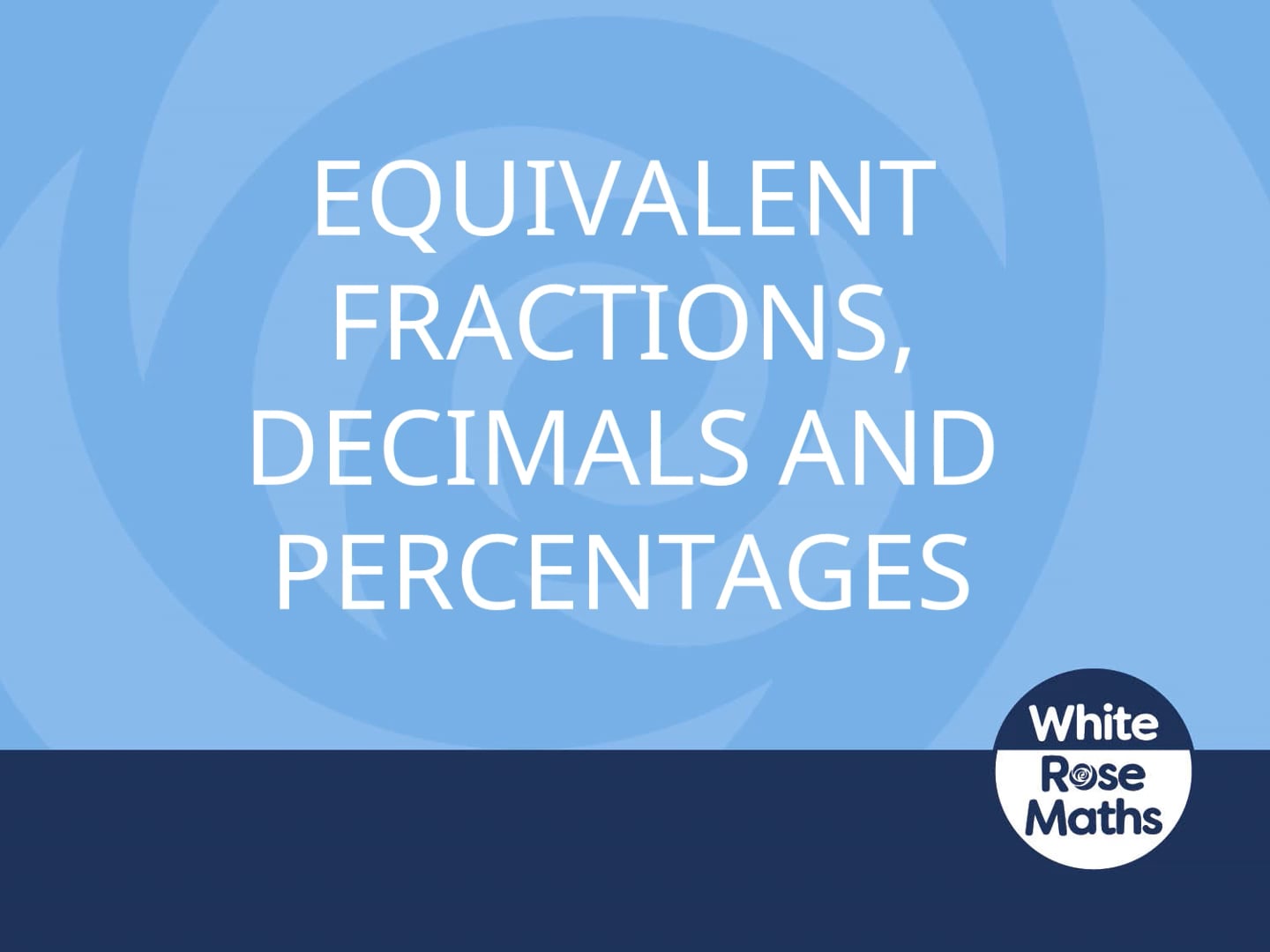 Year 6 Spring Block 4 TS5 Equivalent Fractions, Decimals And ...