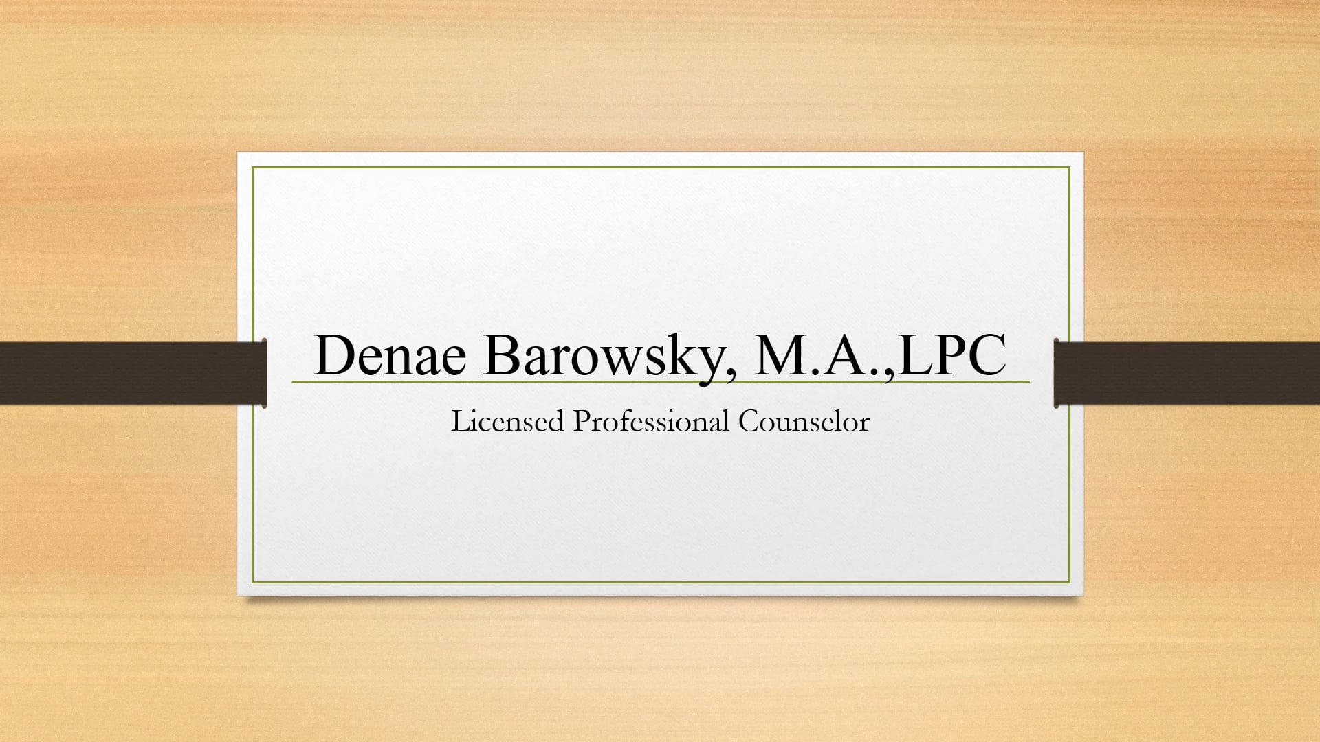 Denae L. Barowsky