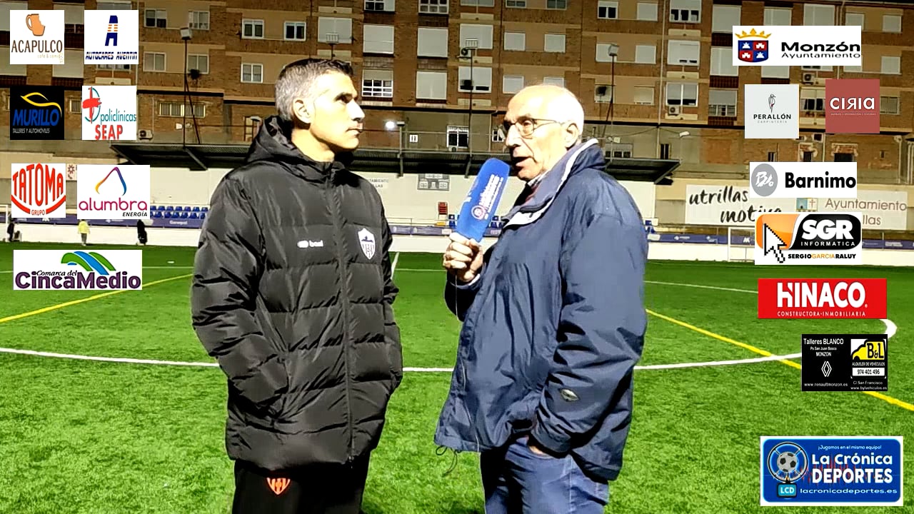 CRISTIAN ABAD (Entrenador Monzón) Utrillas 2-0 At.Monzón Alumbra / J 12 / 3ª División