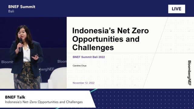 Watch "<h3>BNEF Talk: Indonesia’s Net-Zero Opportunities and Challenges</h3>
Caroline Chua, Southeast Asia Energy Analyst, BloombergNEF"
