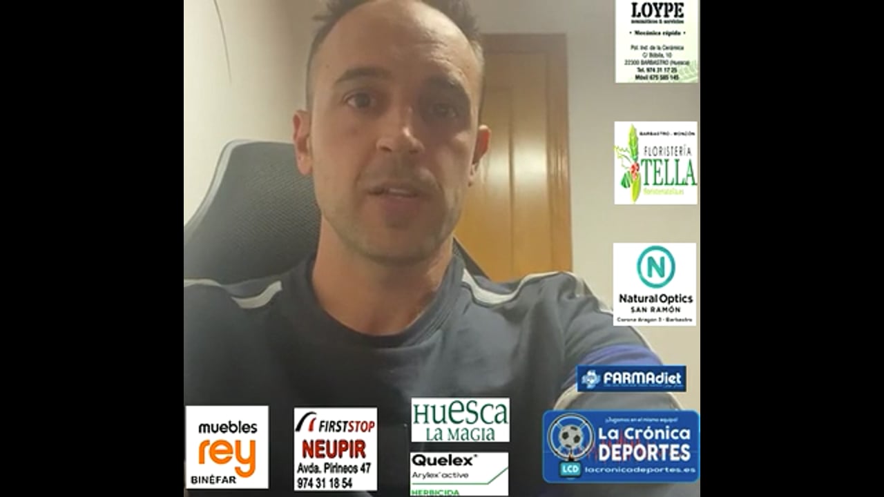 DAVID GIMÉNEZ (Entrenador Binéfar) CD Binéfar 0-1 CD Caspe / Jornada 12 / 3ª División