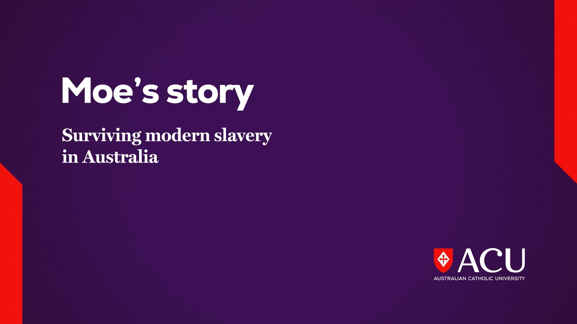 Surviving Modern Slavery In Australia - Moe's Story On Vimeo