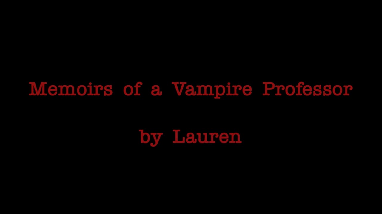 Trailer Memoirs of a Vampire Professor