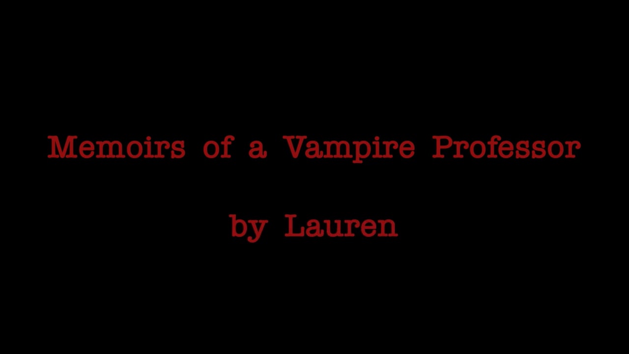 Trailer Memoirs of a Vampire Professor