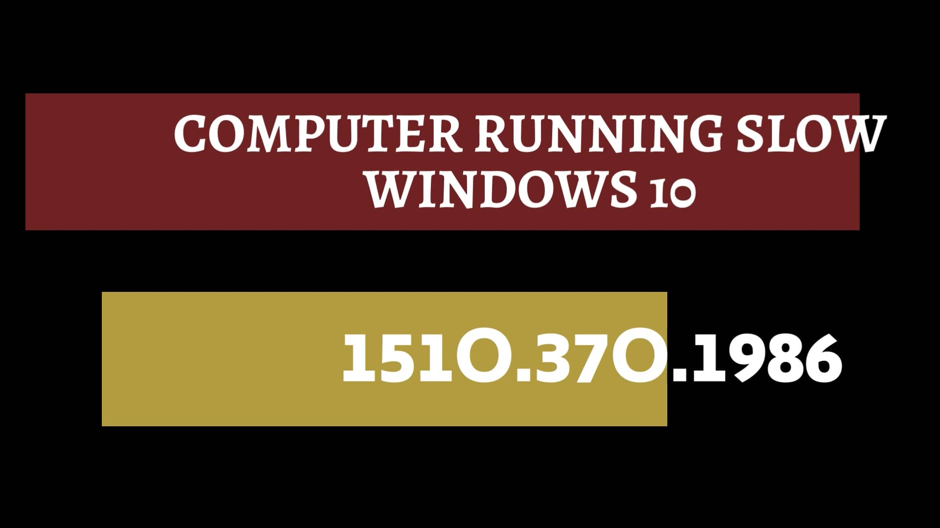 Computer Running Slow Windows 10 151O37O1986 Fix Slow Computer on Vimeo