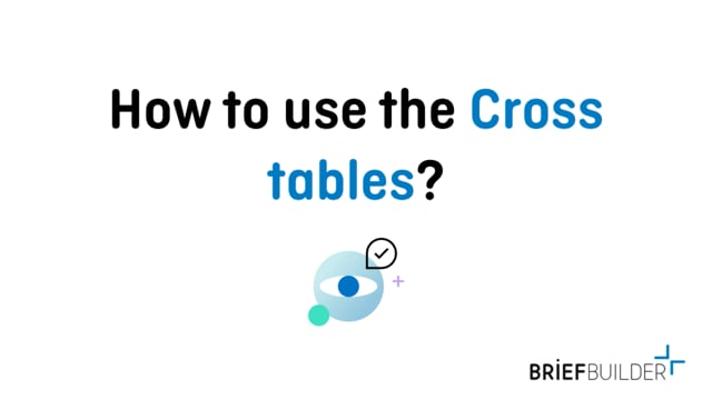 How to use the Cross tables for requirements?