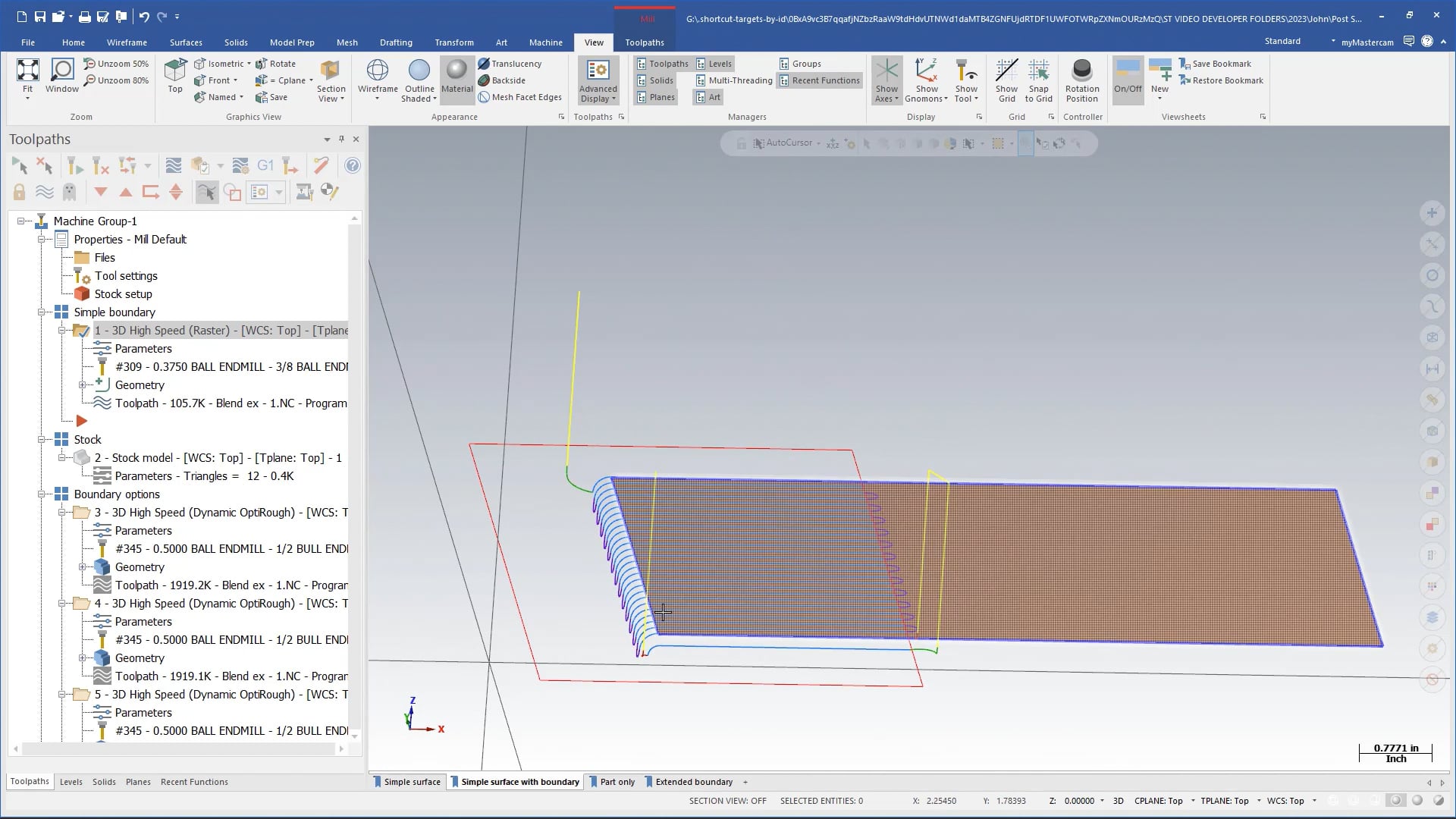 3D Toolpath Parameters