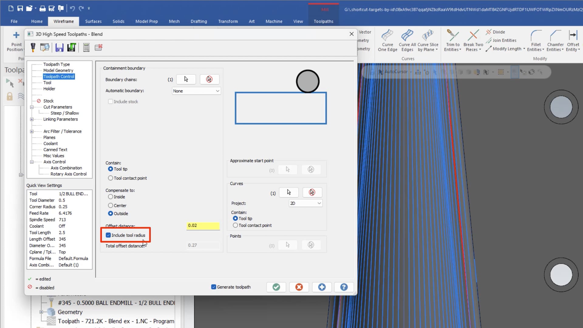 3D Toolpath Parameters