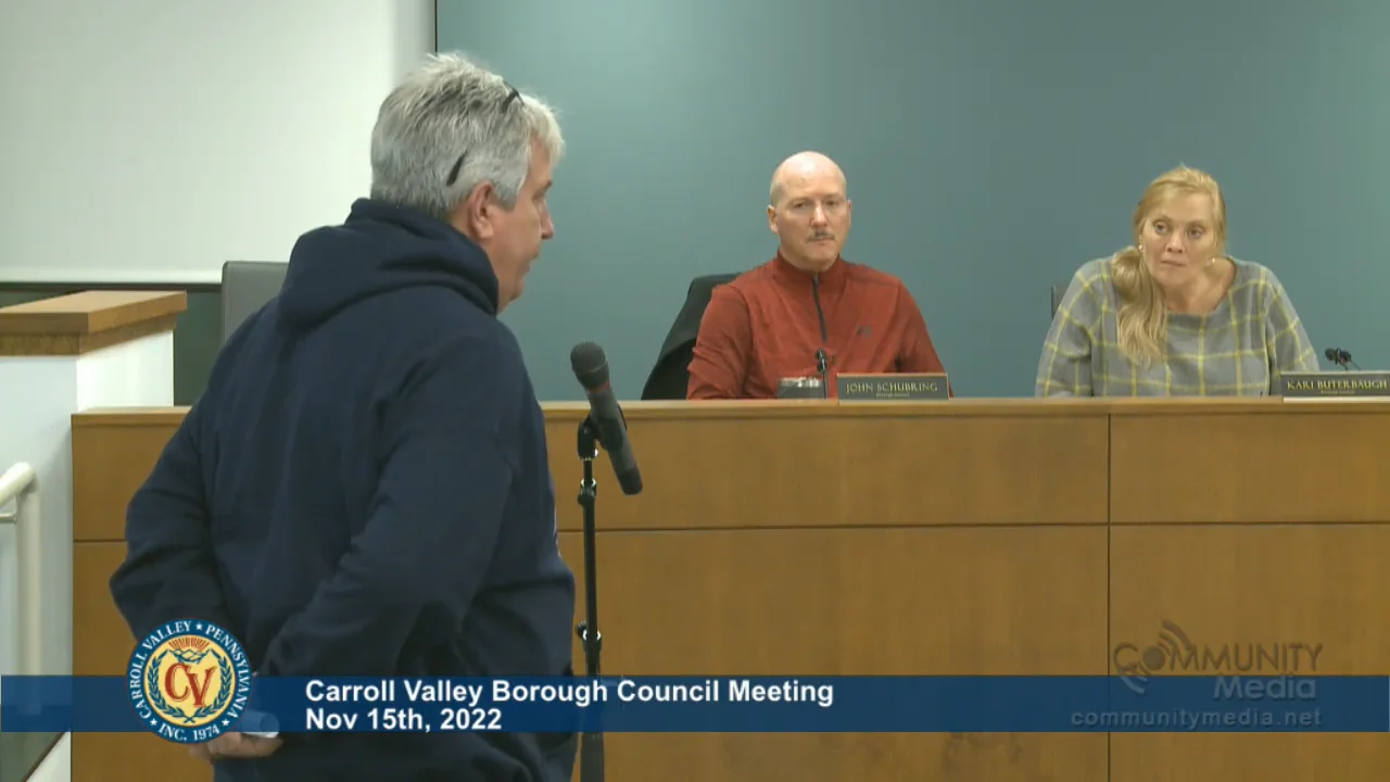Carroll Valley Borough Council Meeting 11/15/2022 on Vimeo