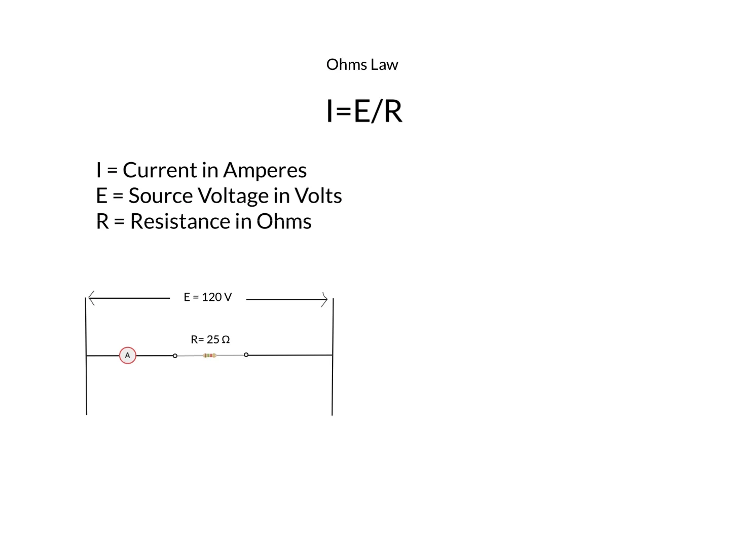 Using Ohms Law to Calculate Current and Voltage.mp4 on Vimeo