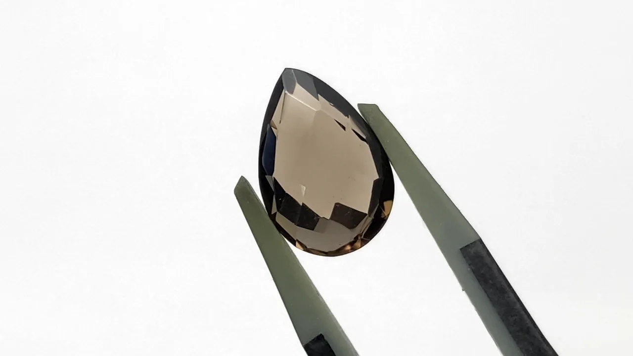 スモーキークォーツ （茶水晶）｜産地・ブラジル 穴なしペアシェイプ