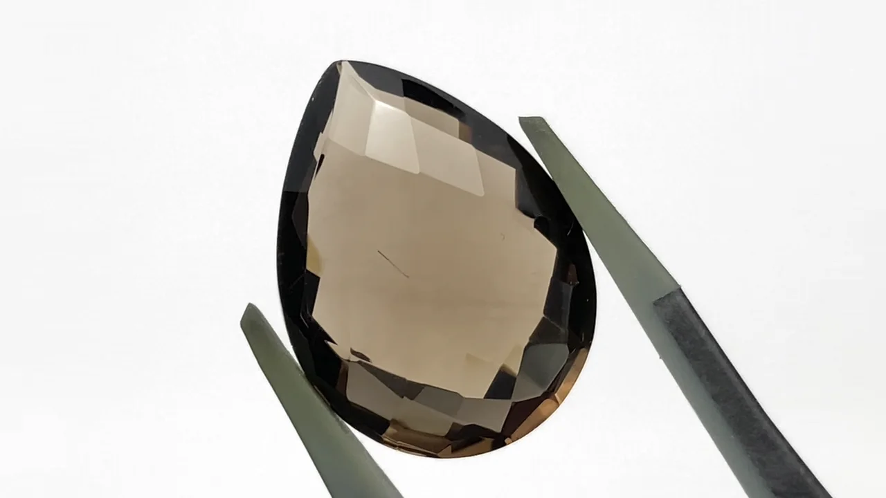 スモーキークォーツ （茶水晶）｜産地・ブラジル 穴なしペアシェイプ