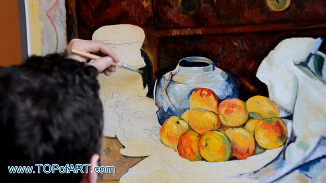 Cezanne | Still Life with Commode | Painting Reproduction Video | TOPofART
