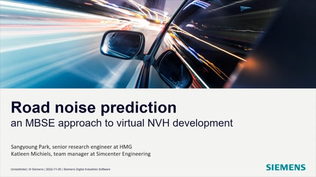 Road noise prediction – an MBSE approach to virtual NVH development