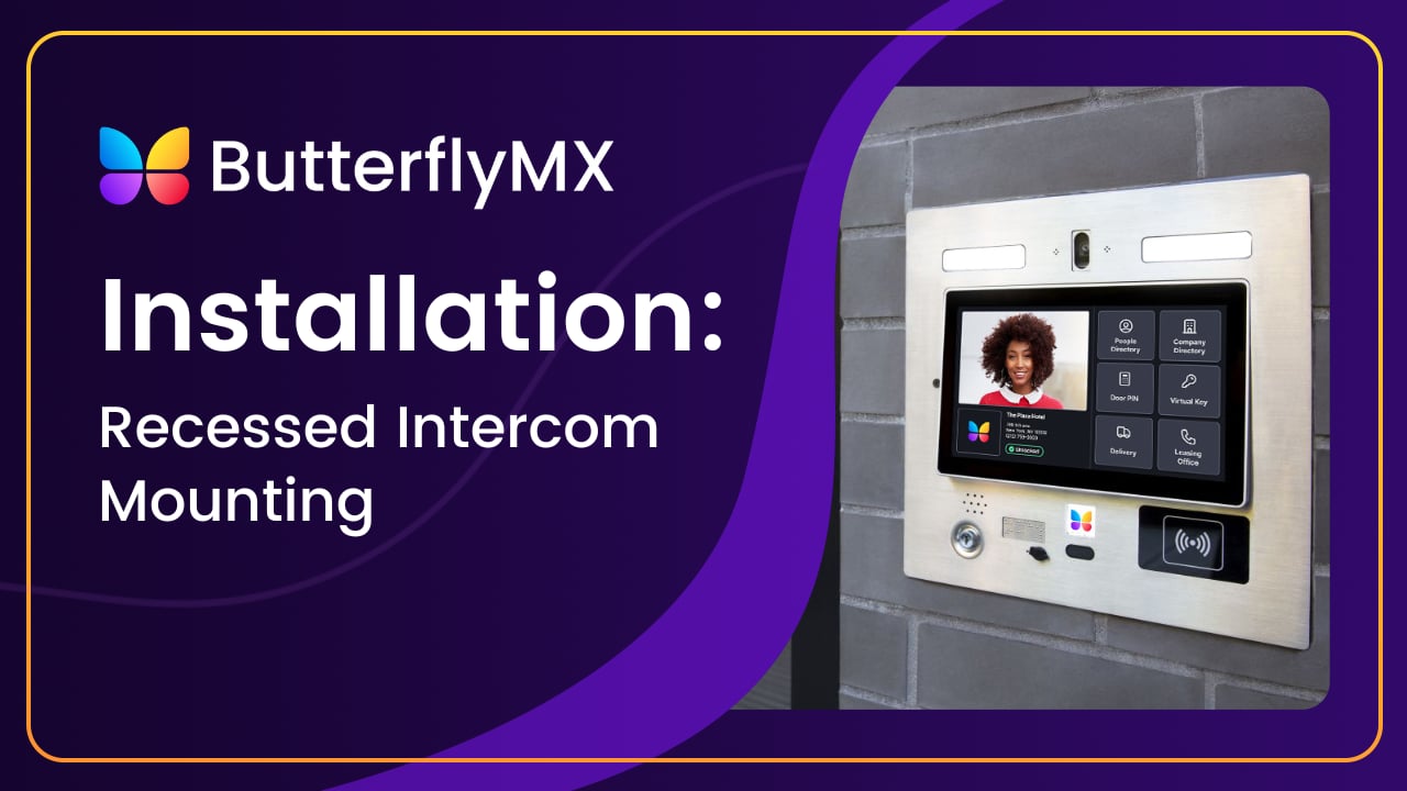 Mounting The ButterflyMX Recessed Intercom On Vimeo