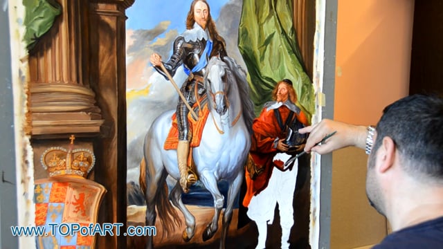 van Dyck | Charles I with M. de St Antoine | Painting Reproduction Video | TOPofART