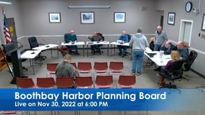 Boothbay Harbor Planning Board Nov 30, 2022