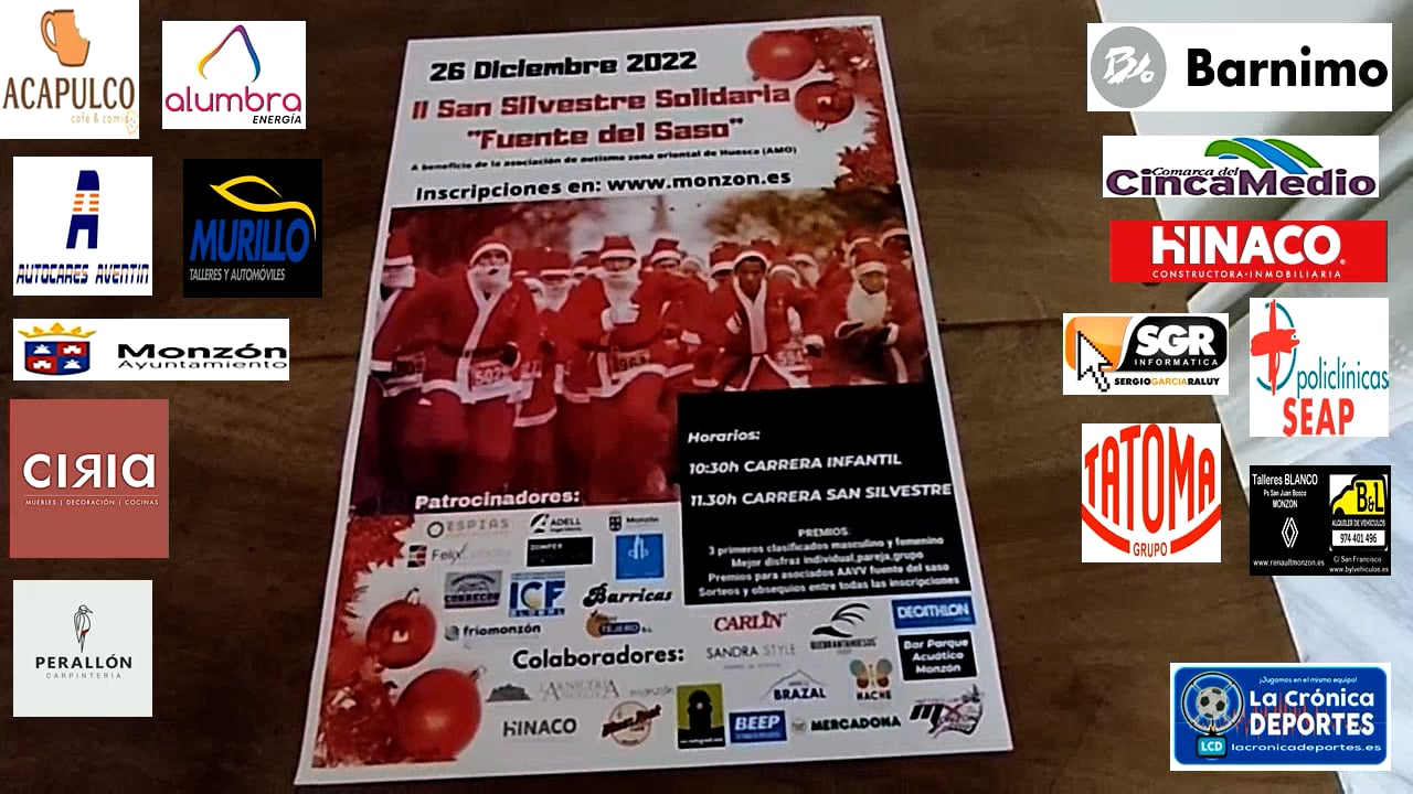 PRESENTADA EN MONZÓN LA  II SAN SILVESTRE  SOLIDARIA  " FUENTE DEL SASO"