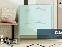 Cache Metal Shoe Storage: Modern 2 Door Locker Design