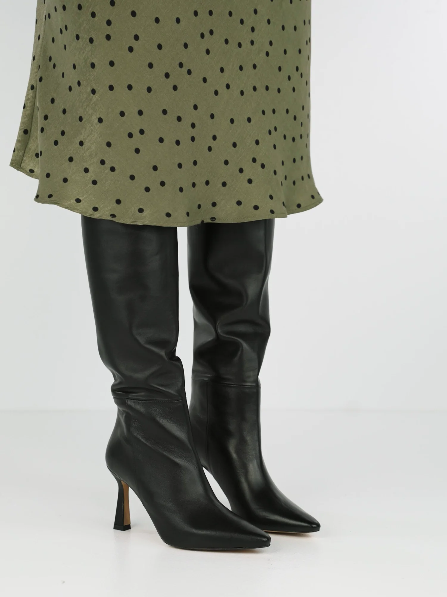 蝶(6/10) Stivaletti tacco 6cm pelle nero | Barca Stores