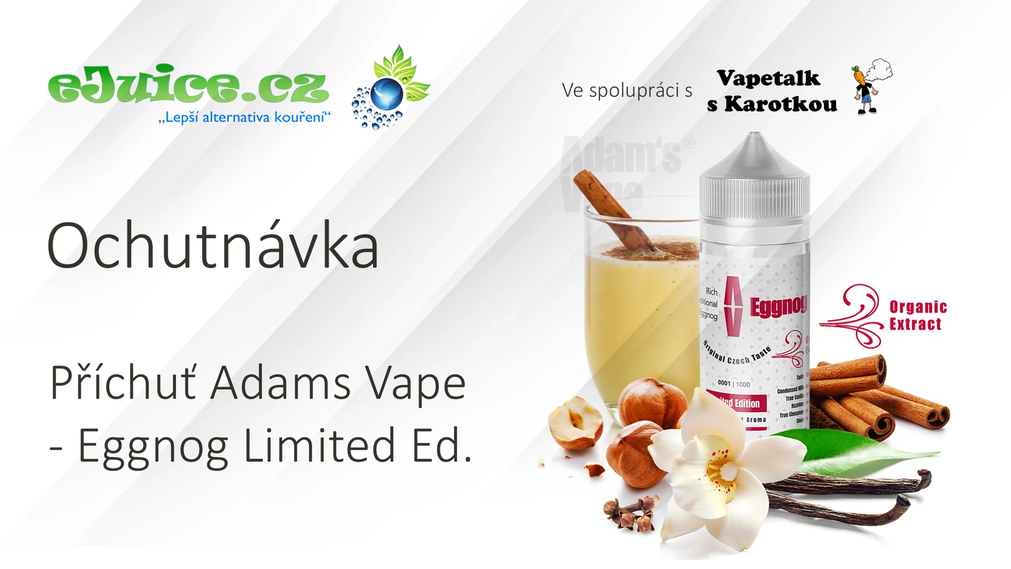 Příchuť Adams Vape S&V Eggnog Limited Edition ochutnávka (CZ) on Vimeo