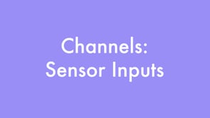 Channels: Sensor Inputs