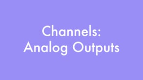 Channels: Analog Outputs