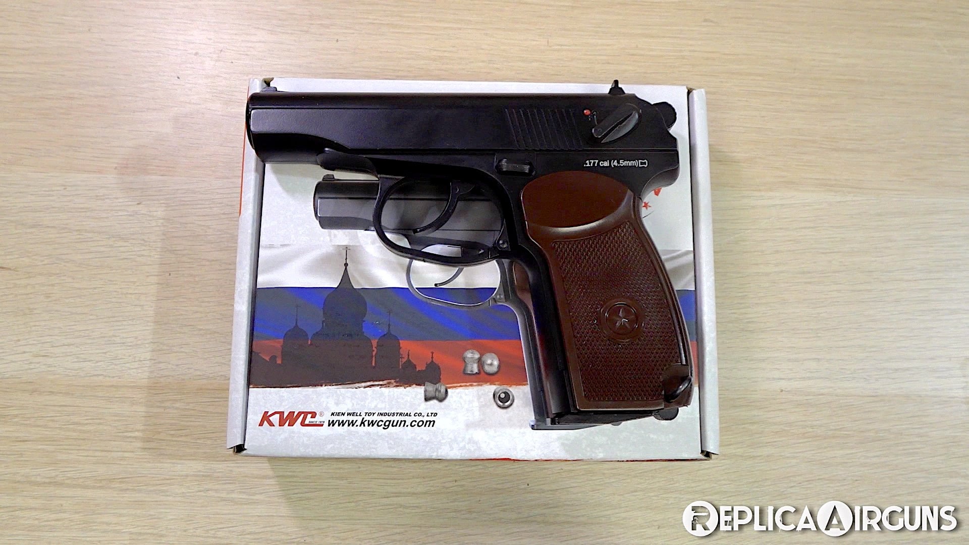 KWC PM Makarov Non-Blowback CO2 Pellet Pistol Table Top Review