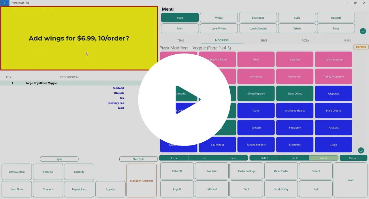 HungerRush - Ease Of Use Feature Demo on Vimeo