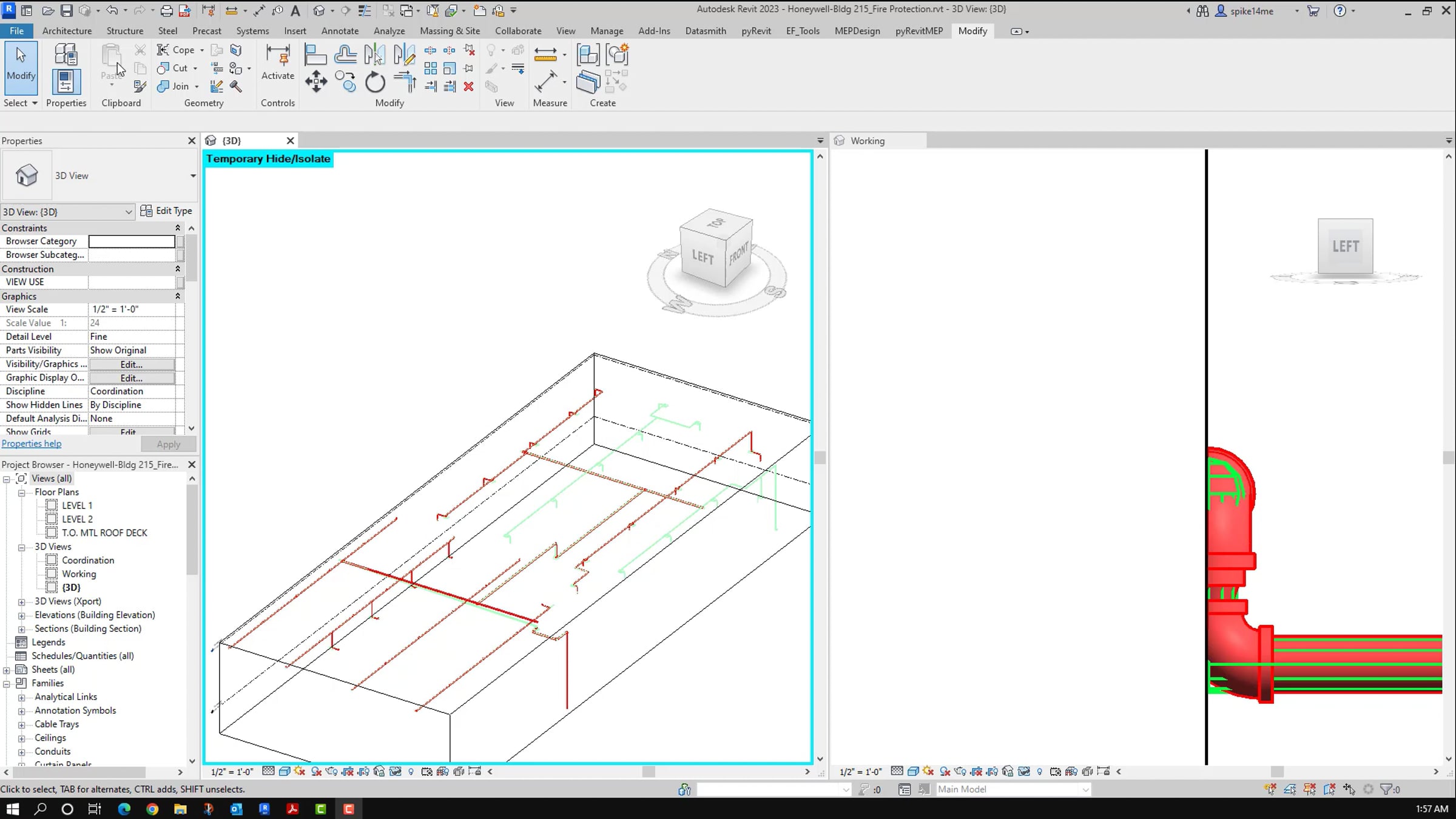 Revit 2023 - Hand to Hand with Fire Protection Part 3 Sloped Pipe.mp4 ...