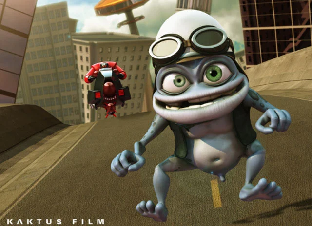 Crazy Frog on One Wheel Motorcycle Dead · Creative Fabrica