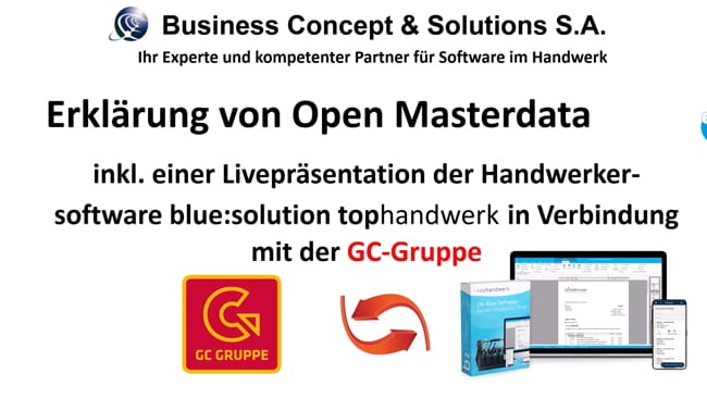 Schnittstelle Open Masterdata GC-Gruppe