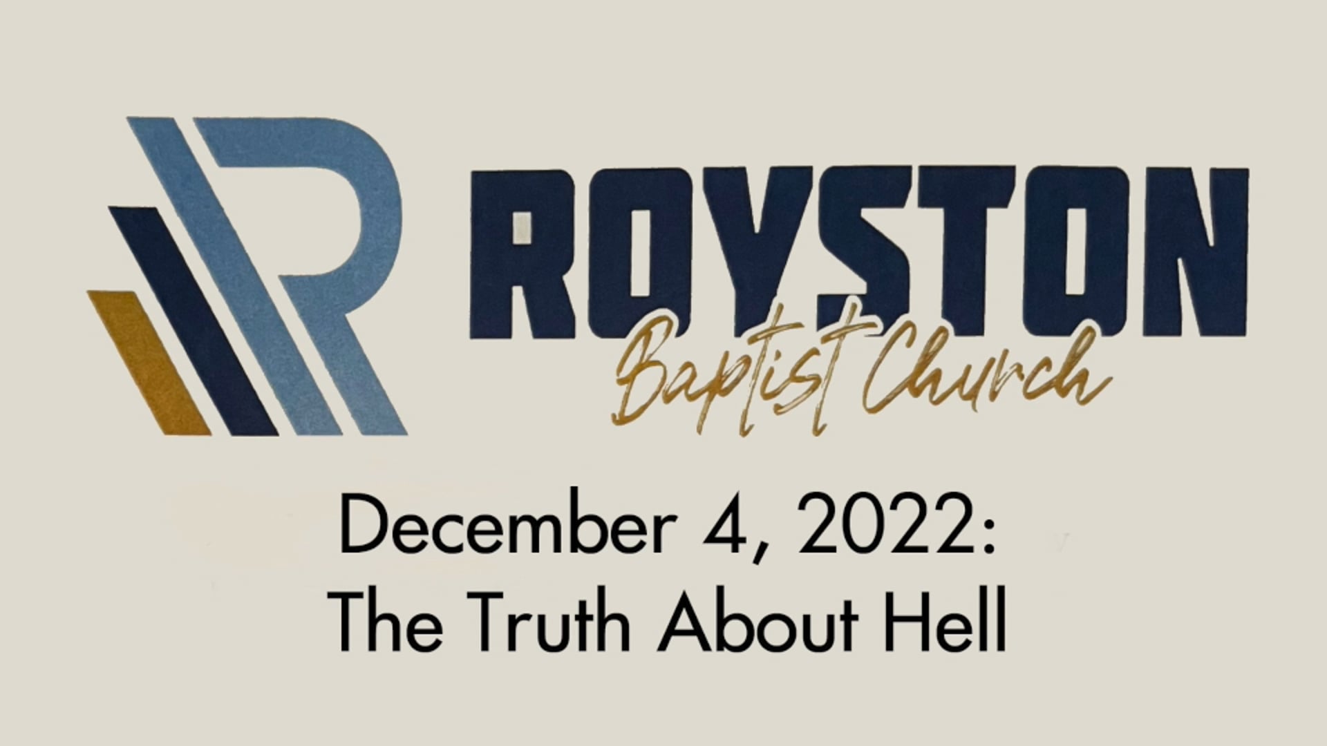 Royston Baptist Church 11 AM Worship Service Message for Dec. 4, 2022