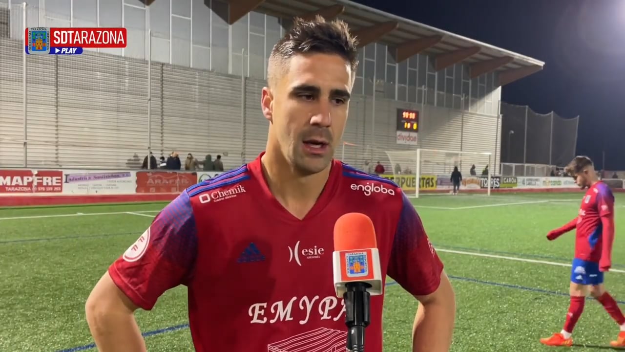 JAVI MORENO Y DIEGO ROYO (Entrenador y Jugador Tarazona) SD Tarazona 1-0 CAT Cirbonero / Jornada 13 / 2ª RFEF - Grupo 2 / Fuente: SD Tarazona