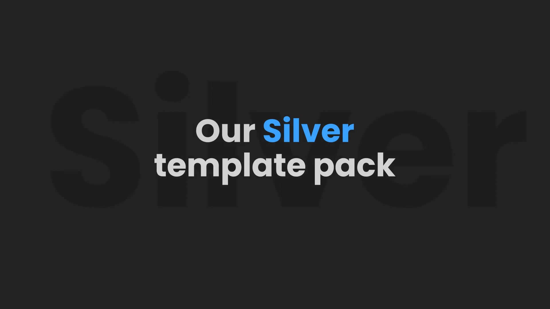 Silver Template Pack on Vimeo